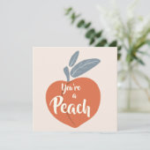 Je bent een Peach Bedankkaart (Staand voorkant)