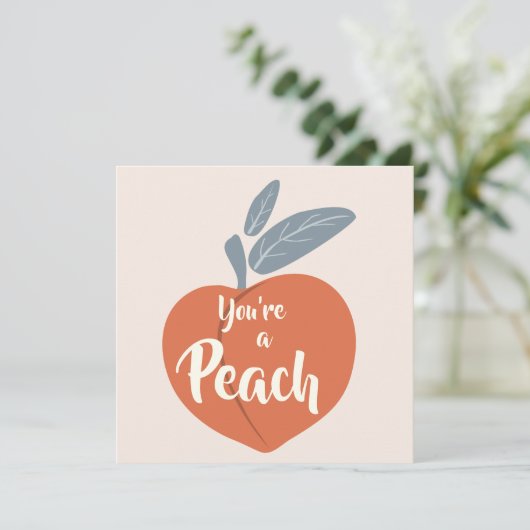 Je bent een Peach Bedankkaart (Staand voorkant)