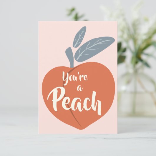 Je bent een Peach Bedankkaart (Staand voorkant)