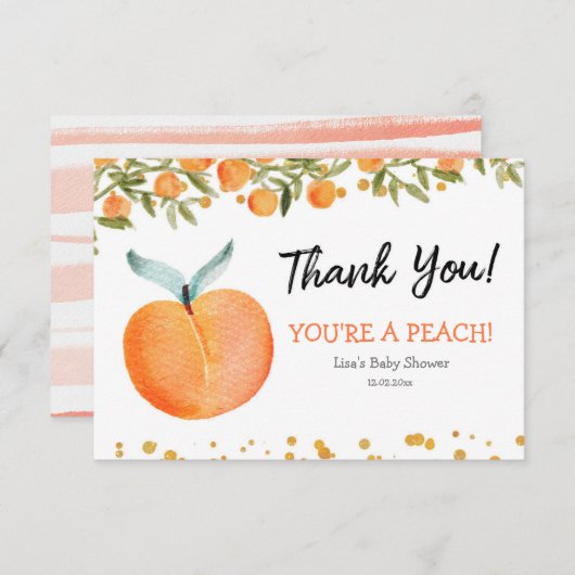 Je bent een Peach-bedankkaart Bedankkaart (Voorkant / Achterkant)