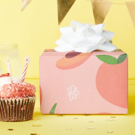 Je bent een peach cadeaupapier (Verjaardagsfeest)