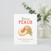 Je bent een Peach Kinder Valentijnsdag Feestdagenkaart (Staand voorkant)