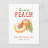 Je bent een Peach Kinder Valentijnsdag Feestdagenkaart (Voorkant)