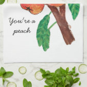 Je bent een Peach Kitchen Towel. Theedoek (Gevouwen)