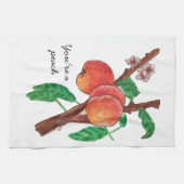 Je bent een Peach Kitchen Towel. Theedoek (Horizontaal)
