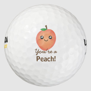 Je bent een Peach Sweet Kawaii Cute Funny Foodie Golfballen