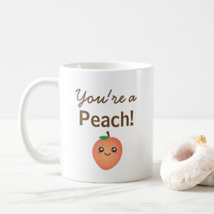 Je bent een Peach Sweet Kawaii Cute Funny Foodie Koffiemok