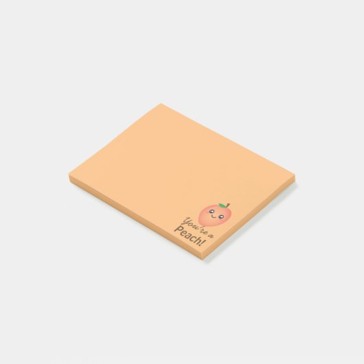 Je bent een Peach Sweet Kawaii Cute Funny Foodie Post-it® Notes (Schuin)