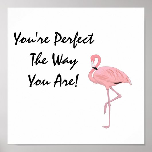 Je bent een perfecte flamingo acceptatie bevestigi poster (Voorkant)
