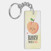 Je bent een perzik bedankt schattig dank je Sleute Sleutelhanger (Voorkant Links)