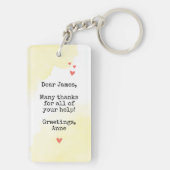 Je bent een perzik bedankt schattig dank je Sleute Sleutelhanger (achterkant)