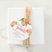 Je Bent Een Perzik Bedankt Voor Het Komen Baby Sho Bedankjes Labels (In situ)