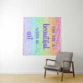 Je bent een prachtig werk van kunstregenboogtapijt wandkleed (In Situ (horizontaal))