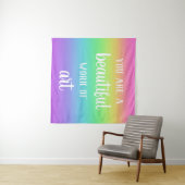 Je bent een prachtig werk van kunstregenboogtapijt wandkleed (In Situ (horizontaal))