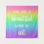Je bent een prachtig werk van kunstregenboogtapijt wandkleed (Voorkant)