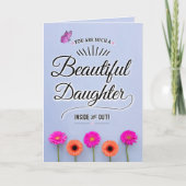 Je bent een prachtige dochter, van binnen en van b kaart (Voorkant)