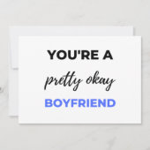 Je Bent Een Pretty Okay Vriend Zwarte Feestdagenkaart (Voorkant)