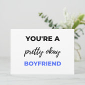 Je Bent Een Pretty Okay Vriend Zwarte Feestdagenkaart (Staand voorkant)