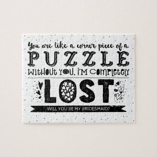 Je bent een puzzelstuk - Grappig bruidsmeisje voor Legpuzzel (Horizontaal)