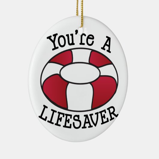 Je bent een redder keramisch ornament (Rechts)