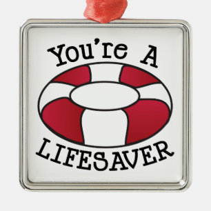 Je bent een redder metalen ornament