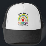 Je bent een regenboog van mogelijke leraar trucker pet<br><div class="desc">Je bent een regenboog van Mogelijkheden Leraar grappig,  leraar,  terug naar school,  school,  onderwijs,  leren,  onderwijs,  vintage,  voorschoolse school,  humor,  student,  cadeaus voor haar voor kinderen</div>