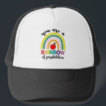 Je bent een regenboog van mogelijke leraar trucker pet<br><div class="desc">Je bent een regenboog van Mogelijkheden Leraar grappig,  leraar,  terug naar school,  school,  onderwijs,  leren,  onderwijs,  vintage,  voorschoolse school,  humor,  student,  cadeaus voor haar voor kinderen</div>