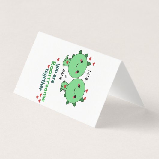 Je bent een roarrsome samen Funny Dinosaur Couple Kaart (Voorkant)