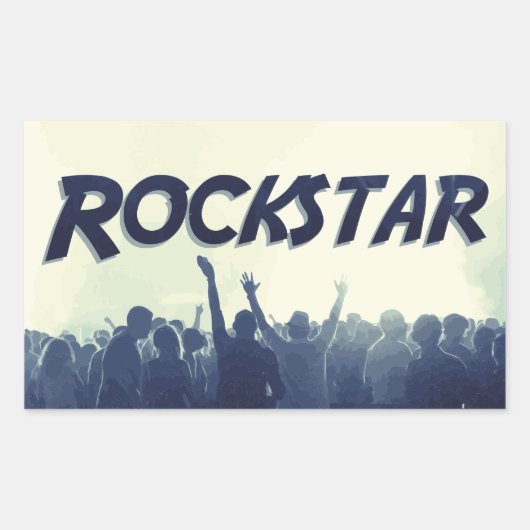 Je bent een Rockstar! Rechthoekige Sticker (Voorkant)