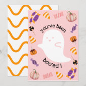 Je bent een roze halloween kaart van Boo. (Voorkant / Achterkant)