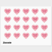 Je bent een schattig Valentijnsdag gesprek Hart Sticker (Vel)