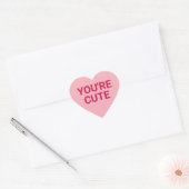 Je bent een schattig Valentijnsdag gesprek Hart Sticker (Envelop)