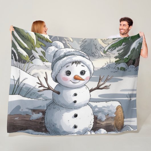 Je bent een schattige sneeuw fleece deken (In situ)