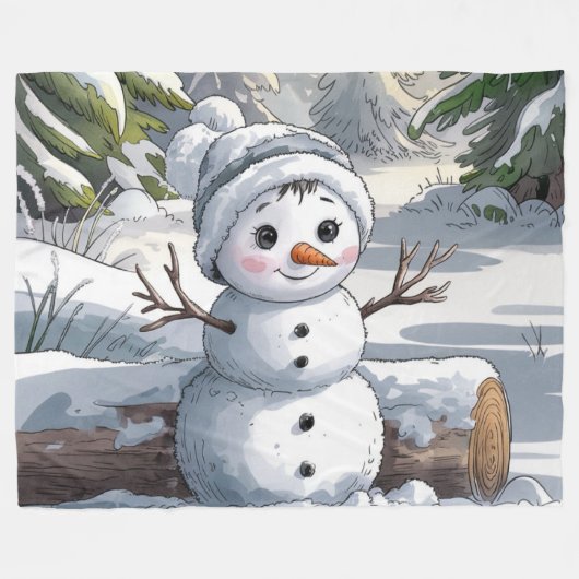 Je bent een schattige sneeuw fleece deken (Voorkant (Horizontaal))