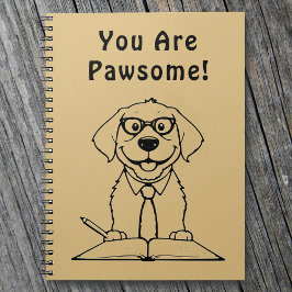 Je bent een Schattigee hond die schrijft Notitieboek