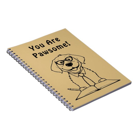 Je bent een Schattigee hond die schrijft Notitieboek (Rechterzijde)