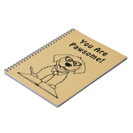 Je bent een Schattigee hond die schrijft Notitieboek (Linkerzijde)