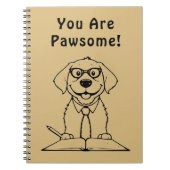Je bent een Schattigee hond die schrijft Notitieboek (Voorkant)