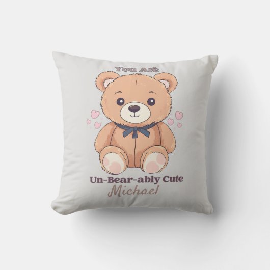 Je bent een Schattigee teddybeer Kussen (Voorkant)