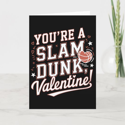 Je bent een Slam Dunk Valentijn romantisch basketb Kaart (Voorkant)
