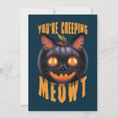 Je bent een sluipende Meowt. | Halloween Black Cat Kaart (Voorkant)