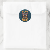 Je bent een sluipende Meowt. | Halloween Black Cat Ronde Sticker (Tas)