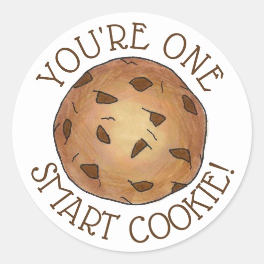 Je bent een Smart Cookie Teacher Homework School Ronde Sticker (Voorkant)