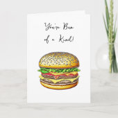 Je bent een soort grappige cheeseburger woordspeli kaart (Voorkant)