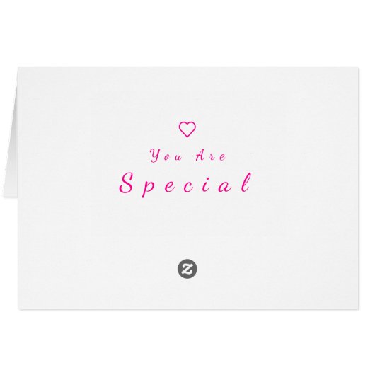 Je bent een speciaal Kaart hart - liefde (Achterkant Horizontaal)