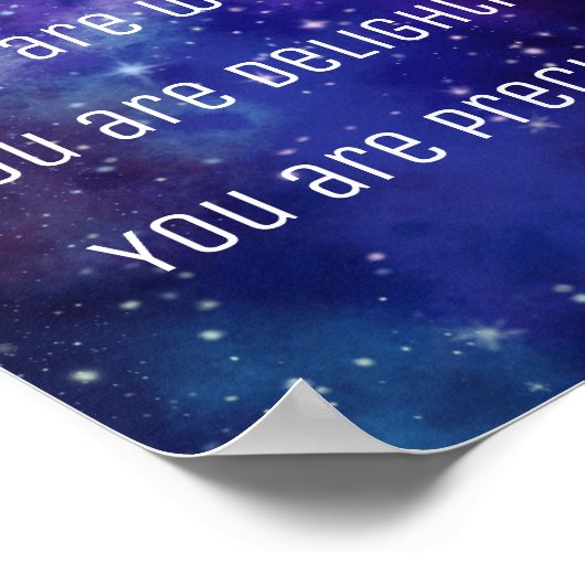 "Je bent een speciale" positieve bevestiging Poster (Hoek)