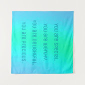 "Je bent een speciale" positieve bevestiging Wandkleed (Voorkant (horizontaal))