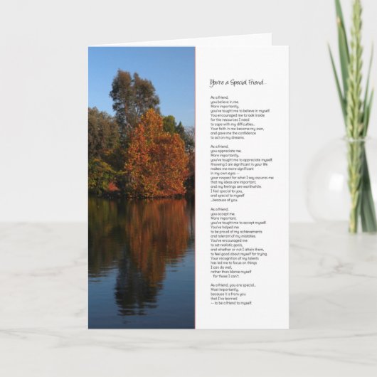 Je bent een speciale vriend... kaart (Voorkant)