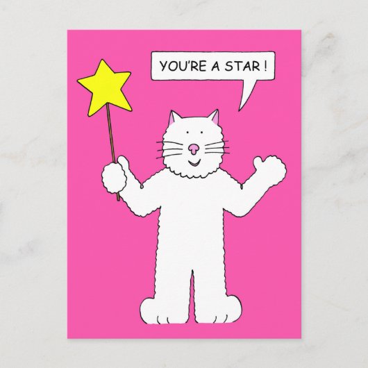 Je bent een Star Cat Humor Briefkaart (Voorkant)