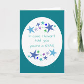 Je bent een Star, Fun Birthday Appreciation Card Kaart (Voorkant)